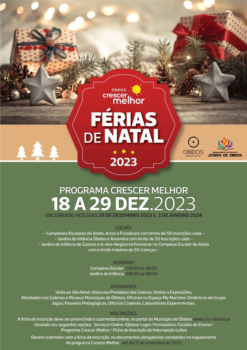 Programa Crescer Melhor - Férias de Natal 2023