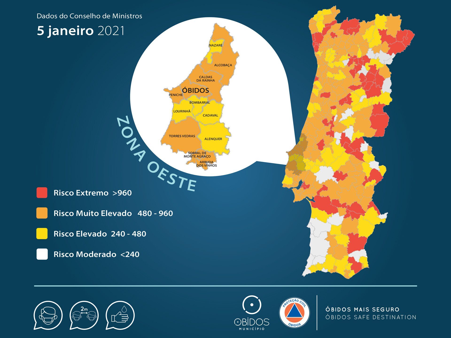 Óbidos é concelho com risco muito elevado