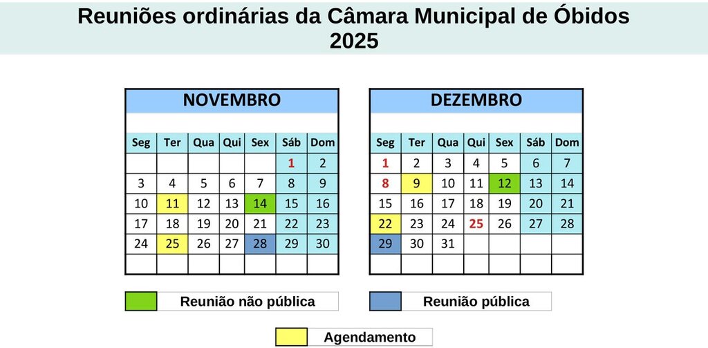 Clendário de Reuniões