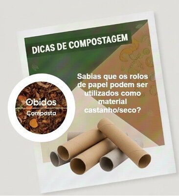 Dicas compostagem - Rolos de Papel