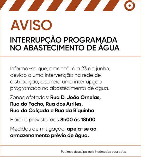Aviso de Falta de &Aacute;gua