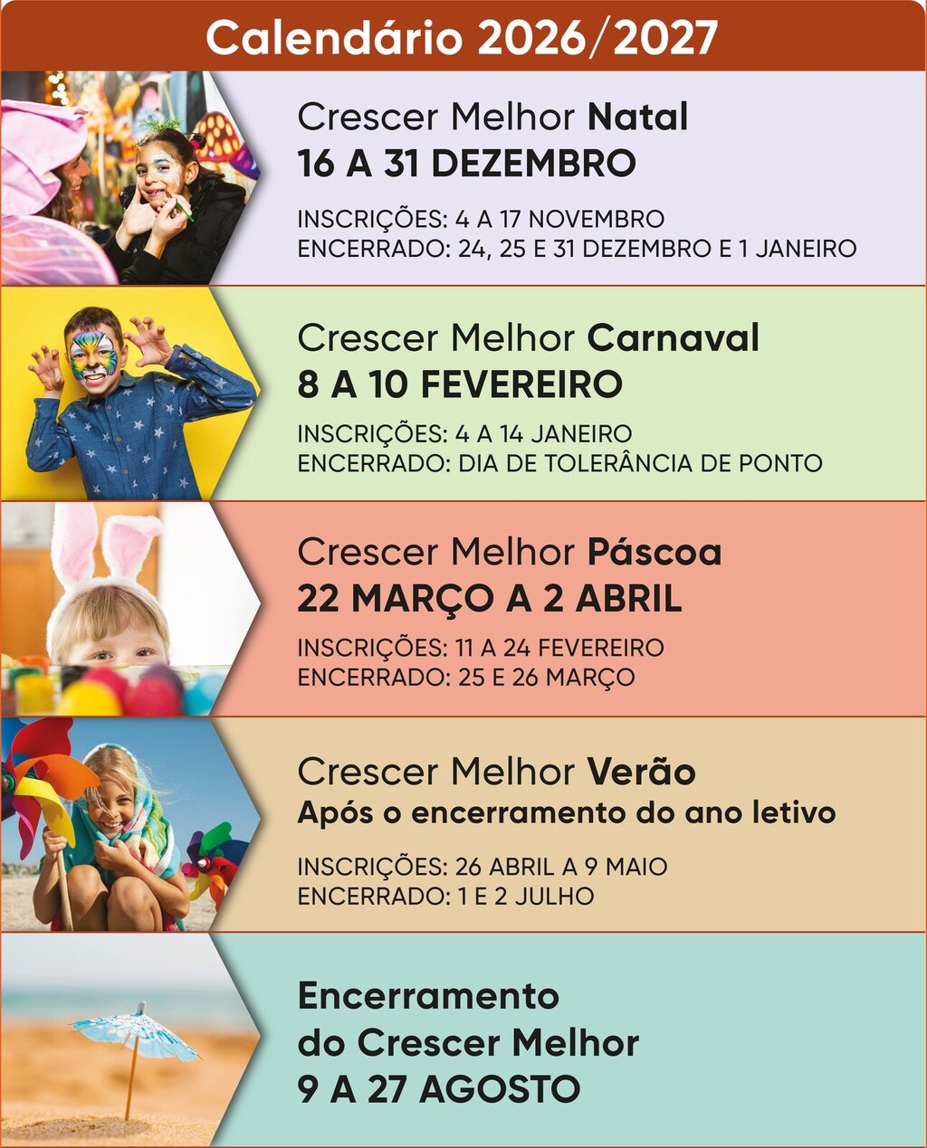 Calend&aacute;rio Crescer Melhor | Portugu&ecirc;s